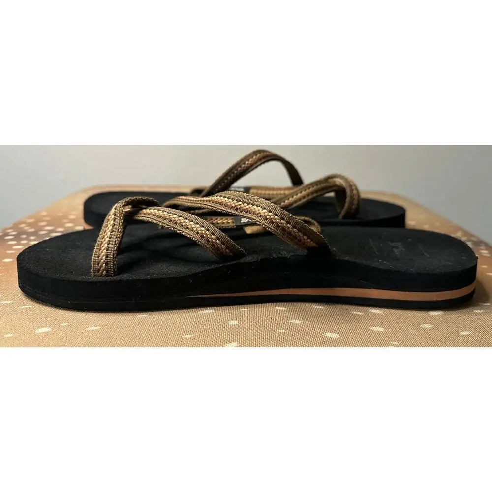 NWOT TEVA Olowahu Flip Flops in Brown Size 8